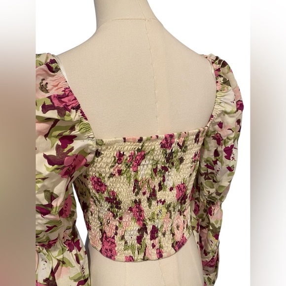 Floral Puff Sleeve Top - Picture 5 of 10